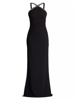 商品Tadashi Shoji | Embellished Crepe Crisscross Gown,商家Saks Fifth Avenue,价格¥3459图片