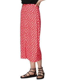 推荐Red Daisy Button Front Skirt商品