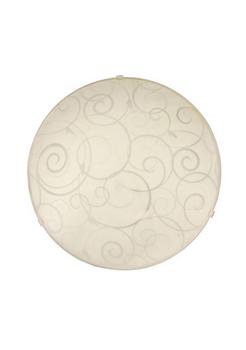 商品Home Decorative Round Flushmount Ceiling Light with Scroll Swirl Design - White图片