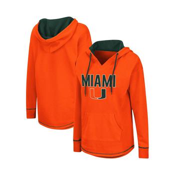 Colosseum | Women's Orange Miami Hurricanes Tunic Pullover Hoodie商品图片,