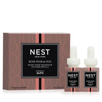 NEST New York | Rose Noir & Oud Smart Home Pura Fragrance Diffuser Refills, Set of 2商品图片,满$100享8折, 满折