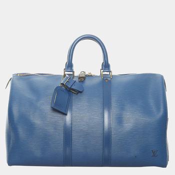 美国lv, Louis Vuitton | Louis Vuitton Blue Epi Keepall 45商品图片 8.1折