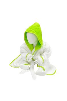 商品A&R Towels | A&R Towels Baby/Toddler Babiezz Hooded Bathrobe (White/Lime Green) (3/12 Months),商家Verishop,价格¥282图片