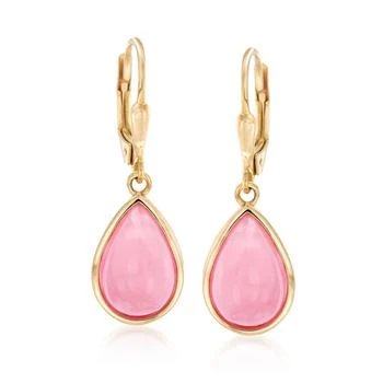 Ross-Simons | Ross-Simons Pink Opal Teardrop Earrings in 18kt Gold Over Sterling 4.7折, 独家减免邮费