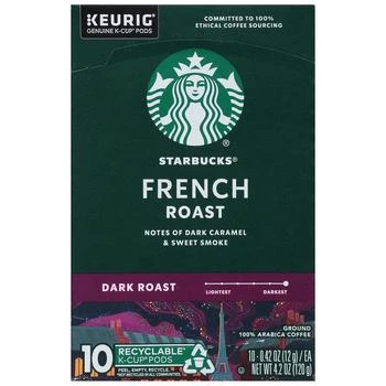 Starbucks | K-Cup Coffee Pods¿Dark Roast Coffee¿French Roast¿100% Arabica French Roast,商家Walgreens,价格¥90