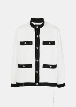 推荐mastermind WORLD White & Black Tweed Jacket商品
