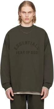 Essentials | Gray Crewneck Long Sleeve T-Shirt 独家减免邮费
