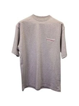 推荐Balenciaga Political Campaign Logo Oversized T-Shirt In Grey Cotton商品