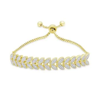 Macy's | Diamond Accent Leaf Bolo Adjustable Bracelet,商家Macy's,价格¥337
