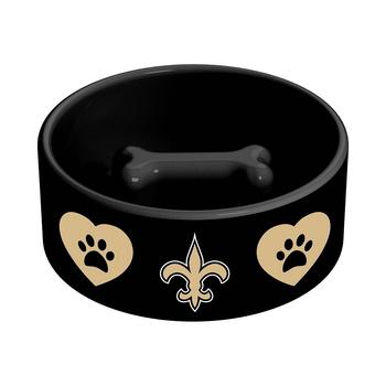 商品New Orleans Saints Team Color Pet Bowl with Bone图片