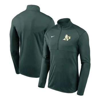 推荐Men's Green Oakland Athletics Team Logo Element Performance Half-Zip Pullover Jacket商品