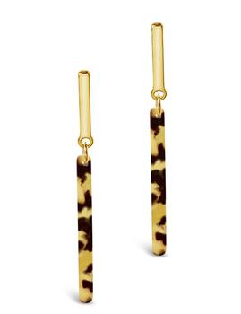 Sterling Forever | 2" Bar Stud Resin Drop Earrings商品图片,5折×额外7.5折, 额外七五折