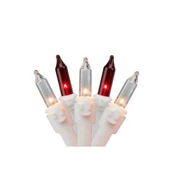 Northlight | Set of 50 Red and Clear Mini Window Curtain Icicle Christmas Lights - White Wire,商家Macy's,价格¥143