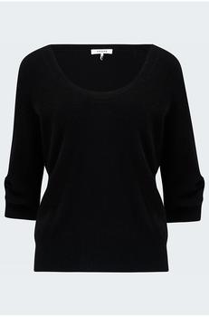 FRAME | Frame - Scoop Neck Sweater in Noir商品图片,满$175享9折, 满折