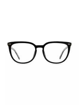 Kate Spade | Albi Blue Block 52MM Square Eyeglasses 