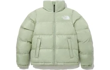 The North Face | [预售3天]北面/ FW23 Nuptse ON BALL 科技面料 纯色立领可收纳连帽面包 棉服 女款 绿色,商家AMRAP,价格¥1129