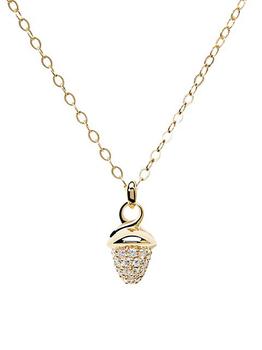 商品Tamara Comolli | Mikado 18K Yellow Gold & Diamond Pavé Acorn Pendant Necklace,商家Saks Fifth Avenue,价格¥16645图片