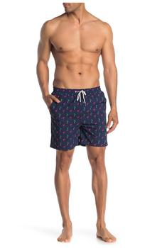 商品PUBLIC ART | Flamingo Print Drawstring Swim Shorts,商家Nordstrom Rack,价格¥136图片