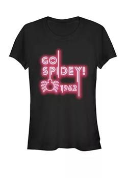推荐Spider-Man Go Spidey 1962 Neon Logo Short Sleeve Graphic T-Shirt商品
