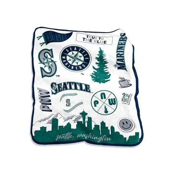 Logo Brands | Seattle Mariners 50'' x 60'' Native Raschel Plush Throw Blanket,商家Macy's,价格¥298