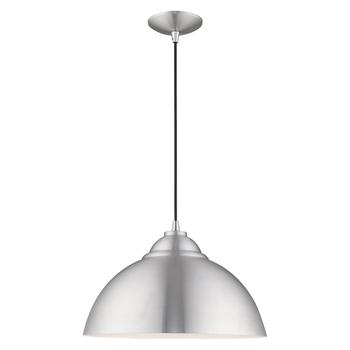商品Livex Lighting | One Light Brushed Aluminum Mini Pendant,商家Lord & Taylor,价格¥1063图片