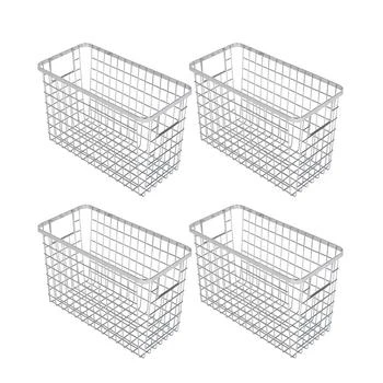 Smart Design | Nestable 6" x 12" x 6" Basket Organizer with Handles, Set of 4,商家Macy's,价格¥335