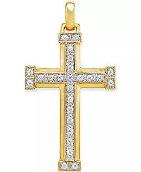 Macy's | Men's Diamond Cross Pendant (3/8 ct. t.w.) in 10k Gold,商家Macy's,价格¥5398