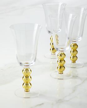 商品Neiman Marcus | Gold Ball Goblets, Set of 4,商家Neiman Marcus,价格¥509图片