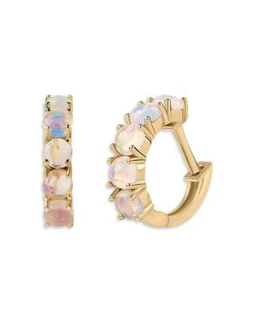 Moon & Meadow | 14K Yellow Gold Opal Hoop Earrings,商家Bloomingdale's,价格¥4960