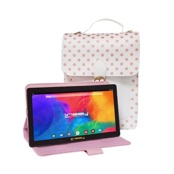 商品LINSAY | 7" 2GB RAM 32GB Storage Android 12 Tablet Bundle with Sweet Pink Protective PU Leather Case and Fashion Handbag,商家Macy's,价格¥445图片