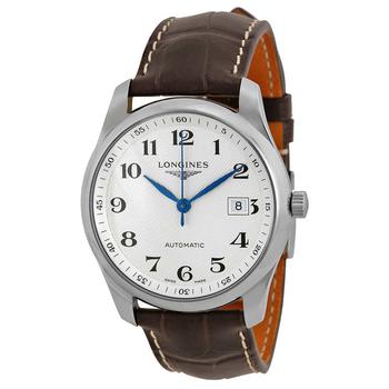 推荐Longines Master Automatic Silver Dial Brown Leather Watch L27934783商品