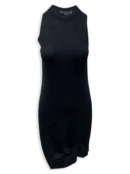 亚历山大王 连衣裙, [二手商品] Alexander Wang | Alexander Wang Crew Neck Knee-Length Dress In Black Silk商品图片 