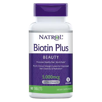 Natrol | Biotin Plus Extra Strength 5000 mcg Tablets商品图片,独家减免邮费