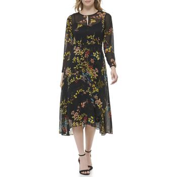 Tommy Hilfiger | Long Sleeve Zelda Floral Chiffon Maxi Dress商品图片,7.5折, 独家减免邮费