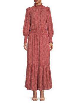 Max Studio | Print Smocked Waist Dress商品图片,3.3折, 满$150享7.5折, 满折