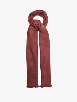 推荐YSL-monogram fringed wool scarf商品
