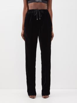 汤姆·福特评价, Tom Ford | Drawcord velvet tailored track pants商品图片 