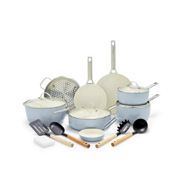 Greenpan | Padova Ceramic Nonstick 16-Piece Cookware Set,商家Macy's,价格¥2603