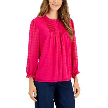 Charter Club | Women's 3/4-Sleeve Pintuck Blouse, Created for Macy's商品图片,2.8折, 独家减免邮费