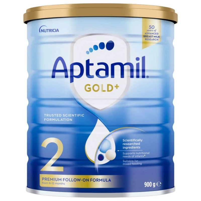 Aptamil | 澳洲Aptamil爱他美金装奶粉2段 新旧版本随机发货 900g/罐（保税仓发货）（预售3个工作日内发货）,商家Xunan,价格¥216