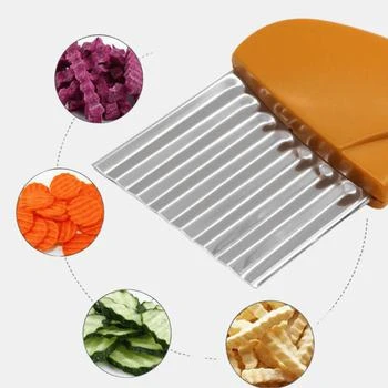 Vigor | Crinkle Cutter for Any Vegetable Potato Chip Cutter Stainless Steel Slicer French Fries Cutter Bulk 3 Sets 3 PACK,商家Verishop,价格¥204