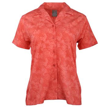 推荐Tropical Print Camp Short Sleeve Button Up Shirt商品