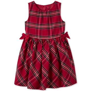商品Toddler Girls Plaid Cotton Sateen Dress图片
