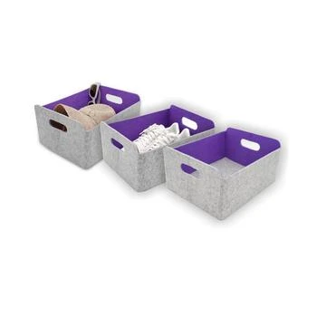Welaxy | Felt 3 Piece Collapsible Storage Bin Set,商家Macy's,价格¥255