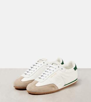 スニーカー SAINT LAURENT ASTON SNEAKERS White Aston Leather and Suede-Trimmed Shell Sneakers | SAINT