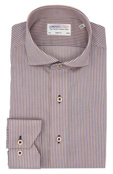 Lorenzo Uomo, Lorenzo Uomo | Trim Fit Stripe Cotton Dress Shirt商品图片 3.9折