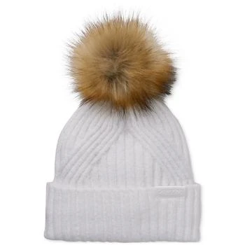 推荐Women's Ribbed Furry Pom Pom Hat商品