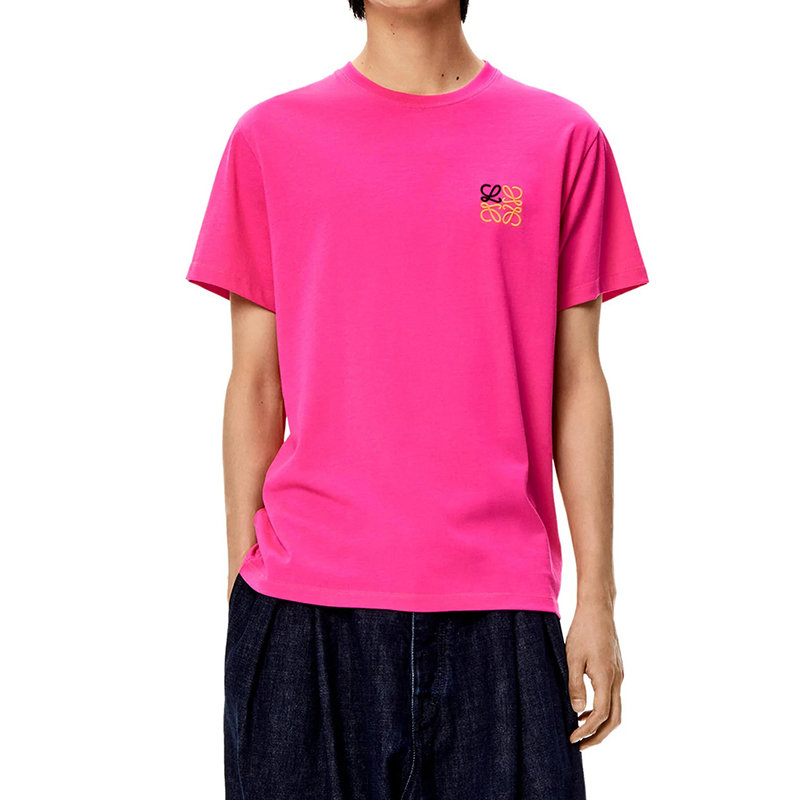 Loewe | 【预售3-7天】LOEWE/罗意威 22年春夏新款 男士荧光粉色纯棉Logo刺绣短袖T恤H526Y22J47-7550商品图片,7.9折×额外9.5折, 包邮包税, 额外九五折