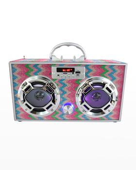 推荐Kid's Chevron Embellished Bluetooth Boombox商品