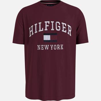 推荐Tommy Hilfiger Men's Modern Varsity T-Shirt - Deep Rouge商品